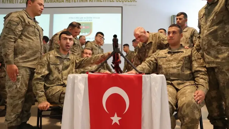 Engelli bireyler Sivas’ta temsili askerlik yaptı