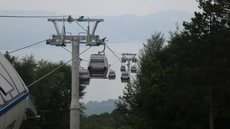 Sakarya'da bir süre önce açılan teleferik mühürlendi