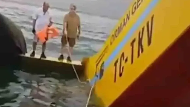 Bafa Gölü’nde pilotların kurtarılma anı görüntüleri ortaya çıktı
