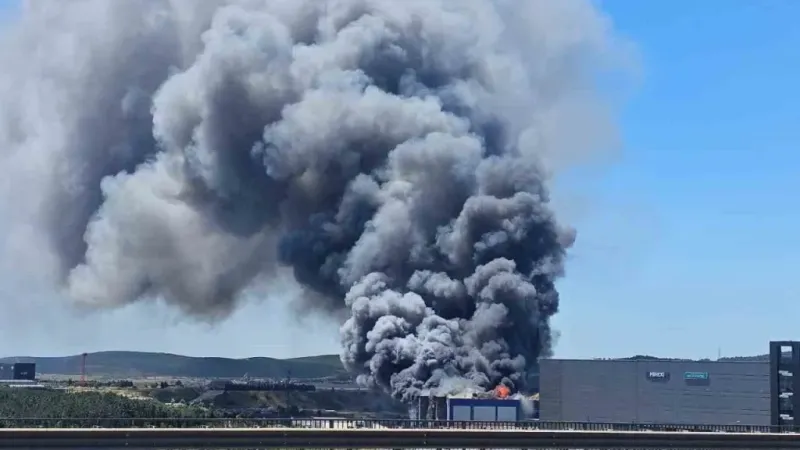 Kocaeli'de fabrika alev alev yanıyor