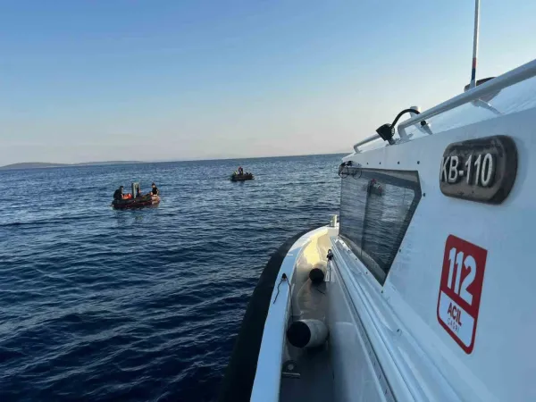 Muğla'da denizin ortasında bulundular