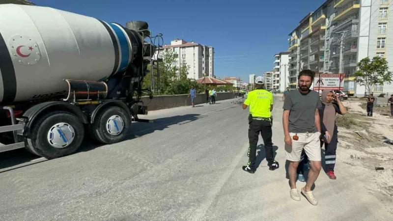 Konya'da beton mikserinin çarptığı bisiklet sürücüsü hayatını kaybetti