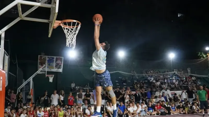 O ilçede sokak basketbolu Turnuvası heyecanı