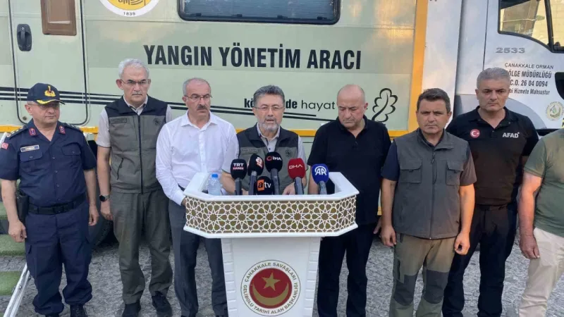 Bakan Yumaklı: "Yangın yaklaşık 7 kilometrelik bir hat oluşturdu"