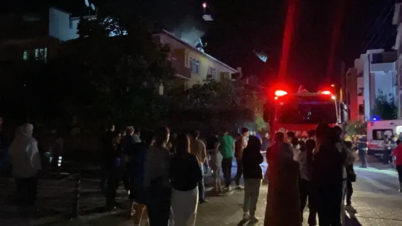 Mahalleliyi korkutan yangın!