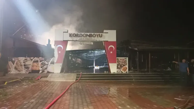 Hereke sahilinde büyük yangın!