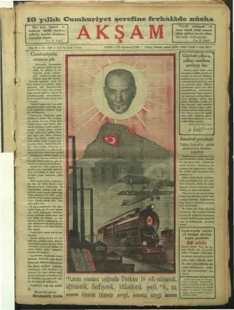 Cumhuriyet’in 10. yılında gazete manşetleri!