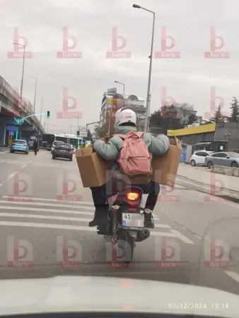 İzmit’te trafikte şok eden görüntü!