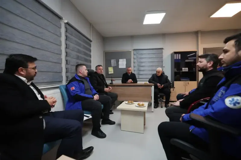 Büyükakın’dan Ambulans Komuta Merkezine yeni yıl ziyareti