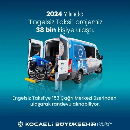 Büyükşehir'in "Engelsiz Taksi" Projesi 2024'te 38 bin kişiye ulaştı