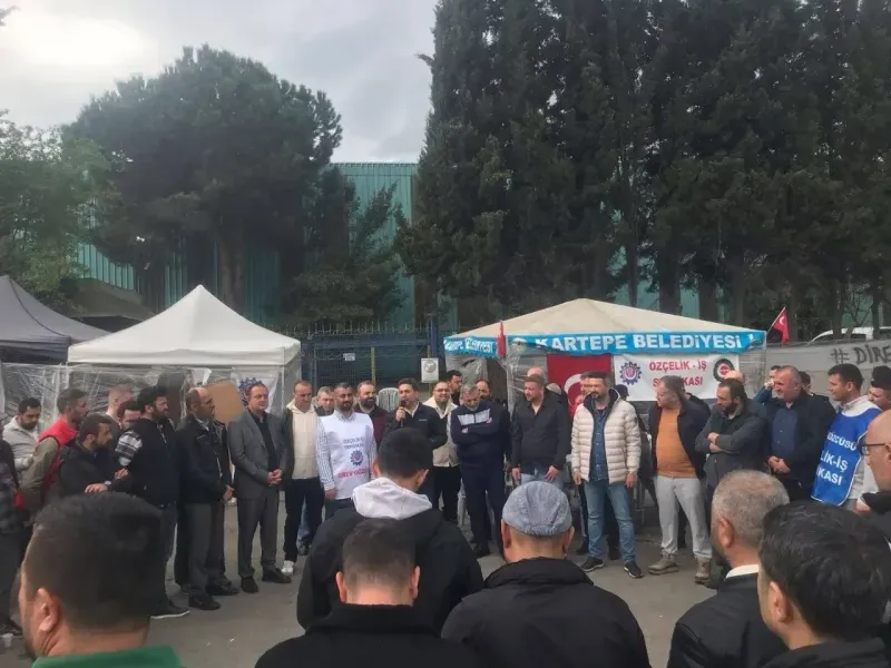 CHP Kocaeli grev alanında: Emekçimiz hakkını alacak!